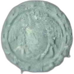 Green Versace ecstasy pill (XTC) — MDMA 14mg; Caffeine 9mg; Amphetamine 12mg; Diluent — Baleares, Spain
