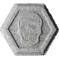 Grey Philipp Plein ecstasy pill (XTC) — MDMA 218mg — Basel, Switzerland