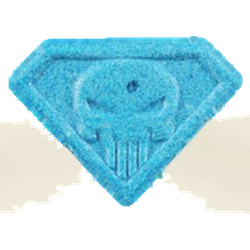 Blue Punisher ecstasy pill (XTC) — MDMA 199mg — Zürich, Switzerland