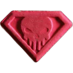 Red Punisher ecstasy pill (XTC) — MDMA 141mg — Zürich, Switzerland