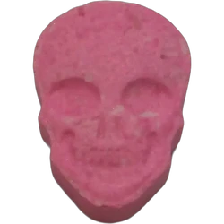 Pink Skull ecstasy pill (XTC) — MDMA 191mg — Barcelona, Spain