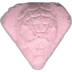 Pink Spiderman ecstasy pill (XTC) — MDMA 121mg — Barcelona, Spain