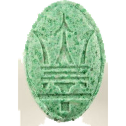 Green Maserati ecstasy pill (XTC) — MDMA 212mg — Zürich, Switzerland