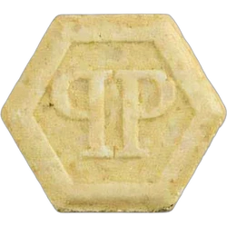 Yellow Philipp Plein ecstasy pill (XTC) — MDMA 174mg — Zürich, Switzerland