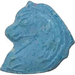 Blue Unknown pill — MDMA 208mg — Valencia, Spain