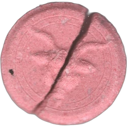 Pink Satan Sinner ecstasy pill (XTC) — MDMA 271mg — Girona, Spain