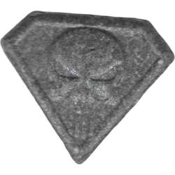 Grey Punisher ecstasy pill (XTC) — MDMA 169mg — Barcelona, Spain