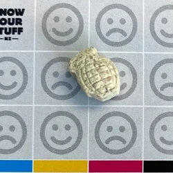 Green Granade ecstasy pill (XTC) — MDMA x1.5-2 — New Zealand