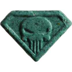 Grey Punisher ecstasy pill (XTC) — MDMA 258mg; Synthesis impurity — Zürich, Switzerland