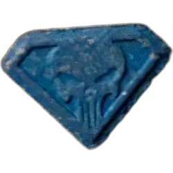 Blue Punisher ecstasy pill (XTC) — MDMA — Granada, Spain