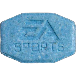 Blue Ea Sports pill — MDMA 130mg — Basel, Switzerland
