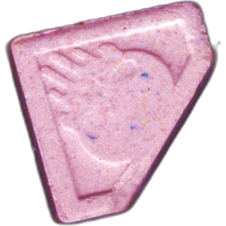 Pink Punisher ecstasy pill (XTC) — MDMA 102mg — Barcelona, Spain