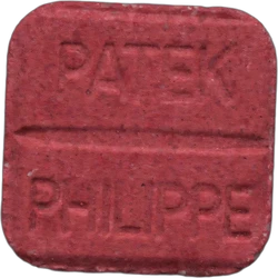 Pink Patek Philippe ecstasy pill (XTC) — MDMA 146mg; Amphetamine 10mg; DPIA — Barcelona, Spain