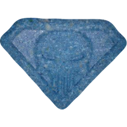 Blue Punisher ecstasy pill (XTC) — MDMA 159mg — Vienna, Austria
