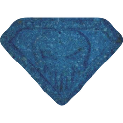 Blue Punisher ecstasy pill (XTC) — MDMA 122mg — Vienna, Austria