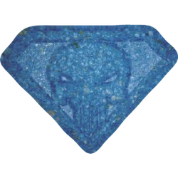 Blue Punisher ecstasy pill (XTC) — MDMA 102mg — Vienna, Austria