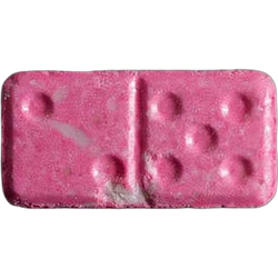 Pink Domino ecstasy pill (XTC) — MDMA 160mg — Zürich, Switzerland