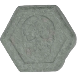 Grey Philipp Plein ecstasy pill (XTC) — MDMA 190mg — Madrid, Spain