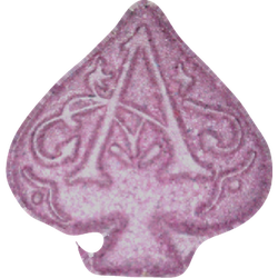 Purple Pik Ass ecstasy pill (XTC) — MDMA 49mg; 4-CMC 1mg; Caffeine 1mg — Vienna, Austria