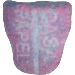 Pink La Casa de Papel ecstasy pill (XTC) — MDMA 51mg; Caffeine 22mg — Vienna, Austria