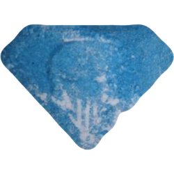 Blue Punisher ecstasy pill (XTC) — MDMA 74mg; Caffeine 7mg — Vienna, Austria