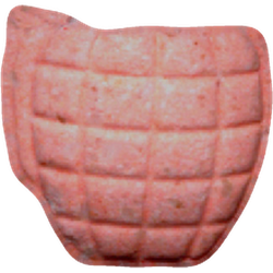 Red Granade ecstasy pill (XTC) — MDMA 244mg — Vienna, Austria