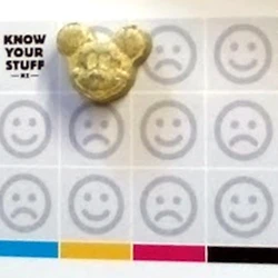 Yellow Mickey Mouse ecstasy pill (XTC) — MDMA x1.5-2 — New Zealand