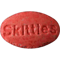 Red Skittles ecstasy pill (XTC) — MDMA 212mg — Zürich, Switzerland