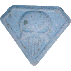 Blue Punisher ecstasy pill (XTC) — MDMA 141mg — Vienna, Austria