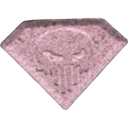 Pink Punisher ecstasy pill (XTC) — MDMA 206mg; Synthesis impurity — Barcelona, Spain