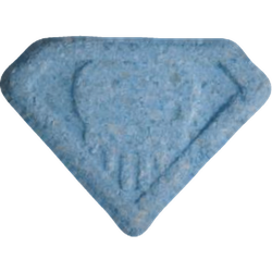 Blue Punisher ecstasy pill (XTC) — MDMA 201mg — Vienna, Austria