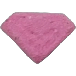 Pink Punisher ecstasy pill (XTC) — MDMA 130mg; Synthesis impurity; 4-CMC — Madrid, Spain