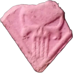 Pink Punisher ecstasy pill (XTC) — MDMA — Granada, Spain