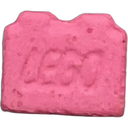 Pink Lego ecstasy pill (XTC) — MDMA; 4-CMC — Madrid, Spain