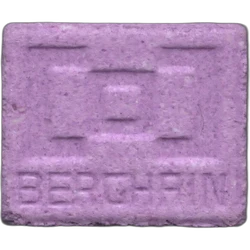 Purple Berghain ecstasy pill (XTC) — MDMA 112mg — Barcelona, Spain