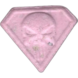 Pink Punisher ecstasy pill (XTC) — MDMA 116mg — Barcelona, Spain