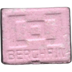 Pink Berghain ecstasy pill (XTC) — MDMA 220mg — Madrid, Spain