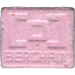 Pink Berghain ecstasy pill (XTC) — MDMA 233mg — Madrid, Spain