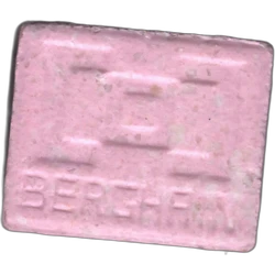 Pink Berghain ecstasy pill (XTC) — MDMA 198mg — Madrid, Spain