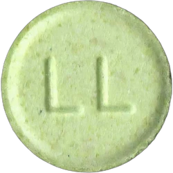 Green LL pill — 2C-B — Madrid, Spain