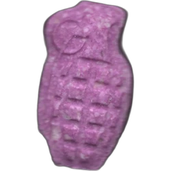 Purple Granade ecstasy pill (XTC) — MDMA 242mg — Barcelona, Spain