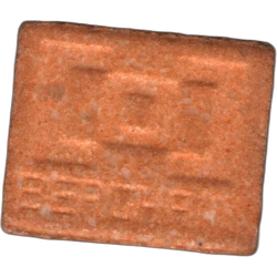 Orange Berghain ecstasy pill (XTC) — MDMA 194mg — Barcelona, Spain