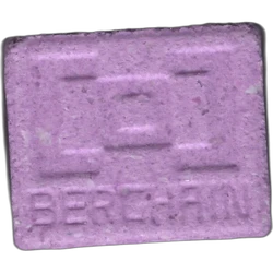 Purple Berghain ecstasy pill (XTC) — MDMA 98mg — Barcelona, Spain