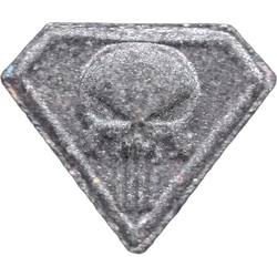 Black Punisher ecstasy pill (XTC) — MDMA 163mg — Madrid, Spain