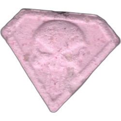 Pink Punisher ecstasy pill (XTC) — MDMA 128mg — Barcelona, Spain