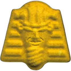 Yellow Pharaoh ecstasy pill (XTC) — MDMA 208mg — Madrid, Spain
