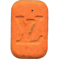Green Louis Vuitton ecstasy pill (XTC) — MDMA 139mg — Barcelona, Spain