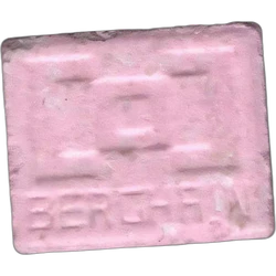 Pink Berghain ecstasy pill (XTC) — MDMA 189mg — Barcelona, Spain