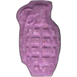 Purple Granade ecstasy pill (XTC) — MDMA 196mg — Barcelona, Spain