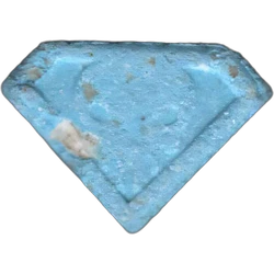 Blue Skull ecstasy pill (XTC) — MDMA 14% — Barcelona, Spain